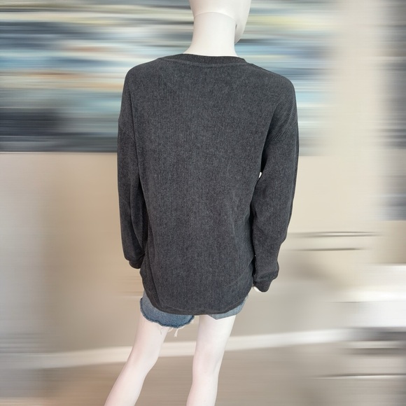 Cutest sequin pumpkin corded/thermal texture oversized pull over sz S M L XL - Picture 4 of 6